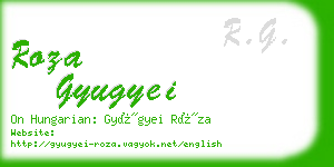 roza gyugyei business card